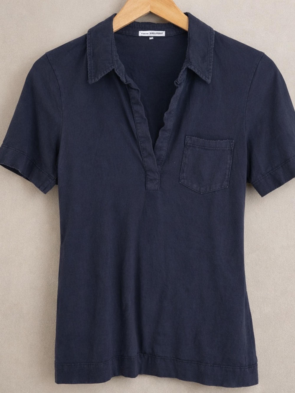 James Perse Cotton Distressed Slimfit Polo 4